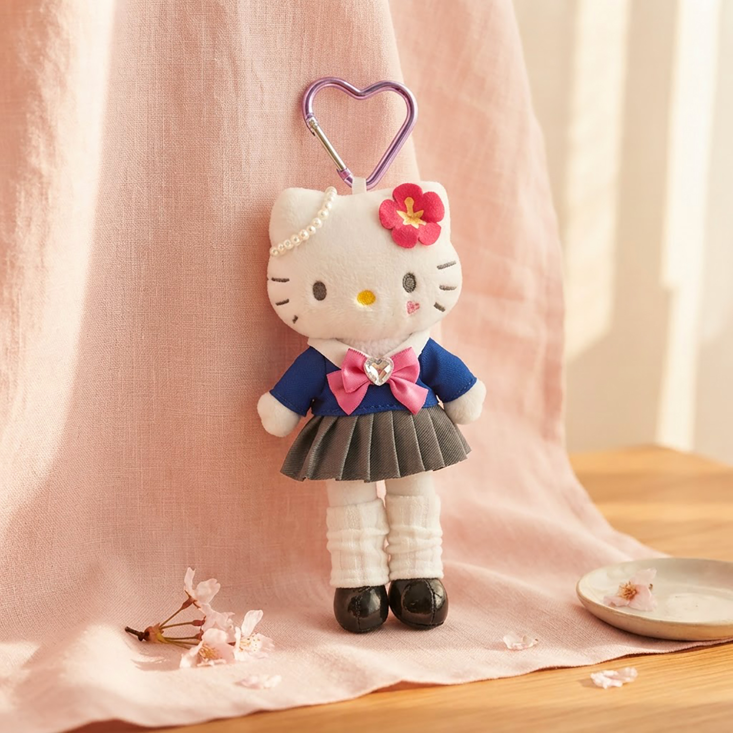 Sanrio - 長腿公仔掛飾 (校服Hello Kitty款)