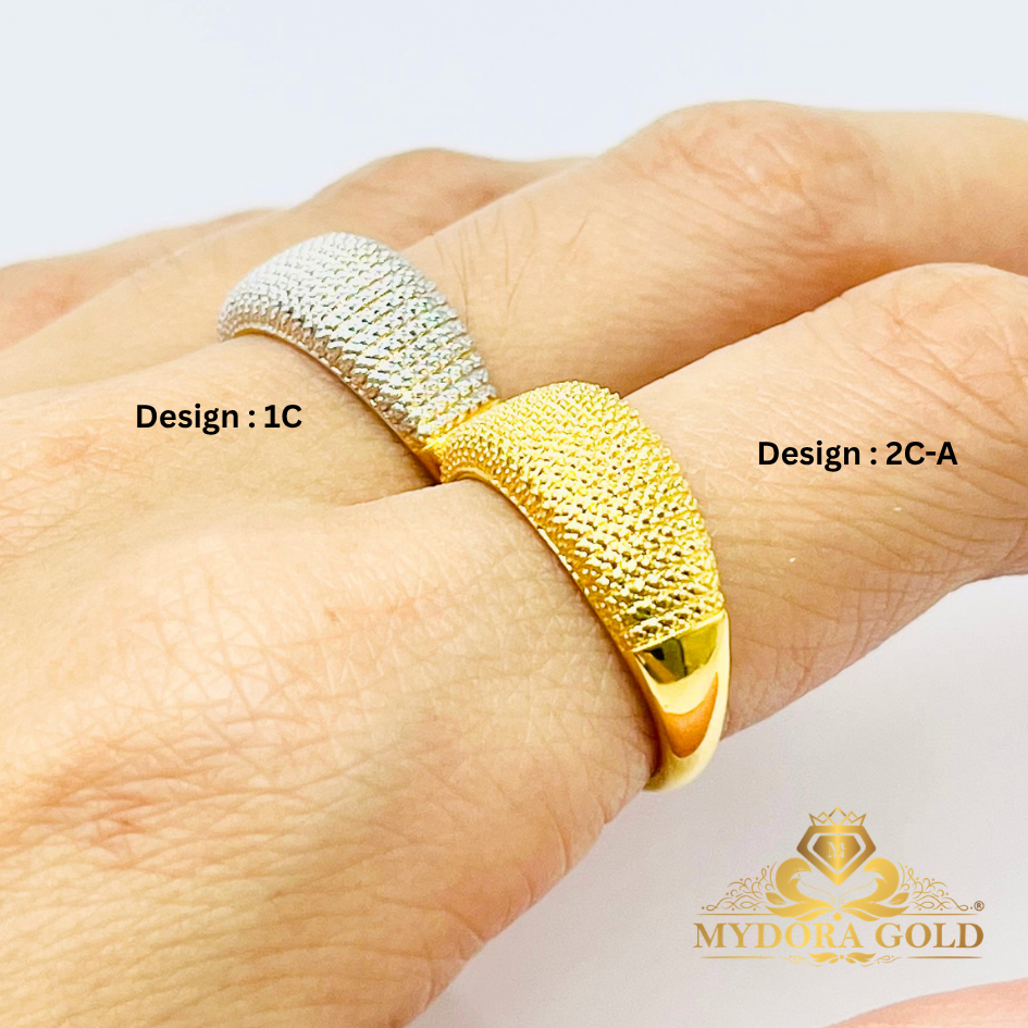MYDORA Cincin Mini Siciliaa Diamond Cut (5G) l EMAS 916/22K