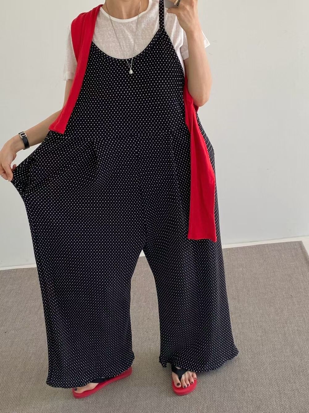 221318 吊帶工人闊褲