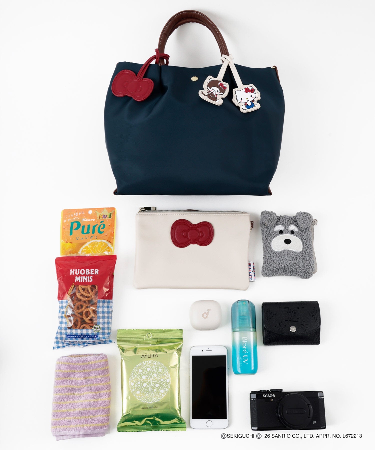 🎀【預訂】Monchhichi × Hello Kitty Charm bag B