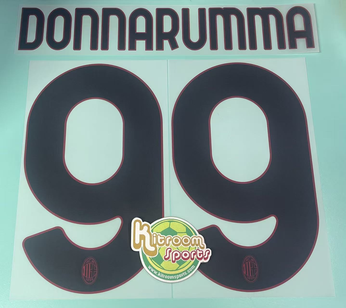 2021-22 AC Milan GK Nameset #99 DONNARUMMA