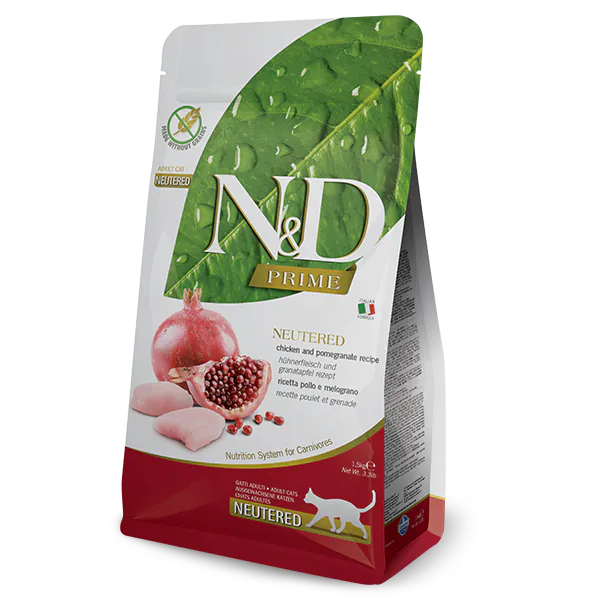 Farmina N&D 頂級 雞肉&石榴 絕育成貓乾糧 1.5kg/5kg
