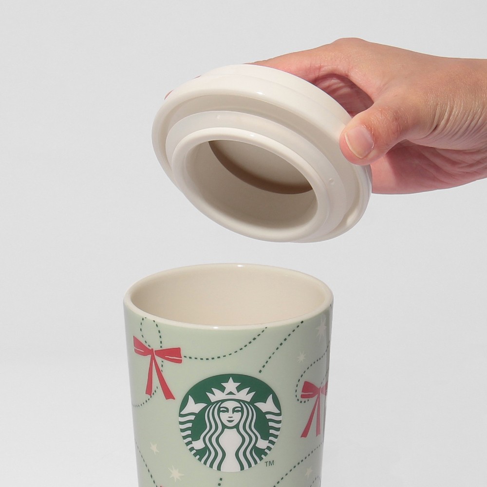 《日本 🇯🇵 STARBUCKS Colors of Holiday 聖誕系列》絲帶陶瓷 罐