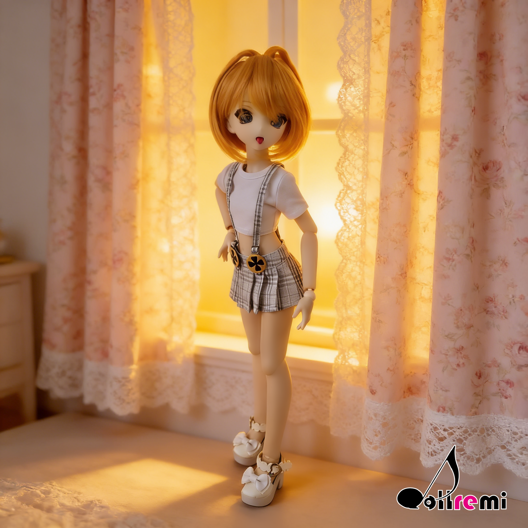 【dollremi】(DD0852) 吊帶格子裙套裝 Strap plaid skirt suit