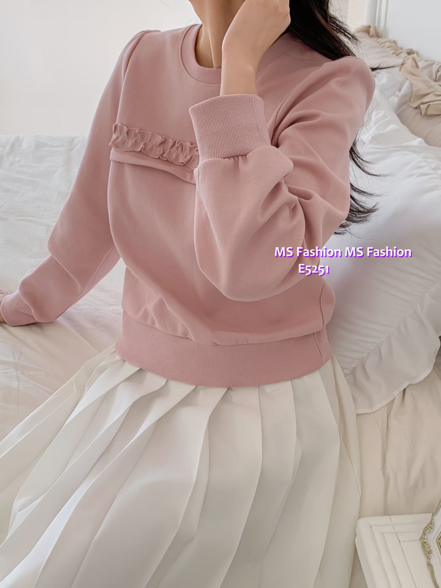 E5251 簡約有款ruffle top