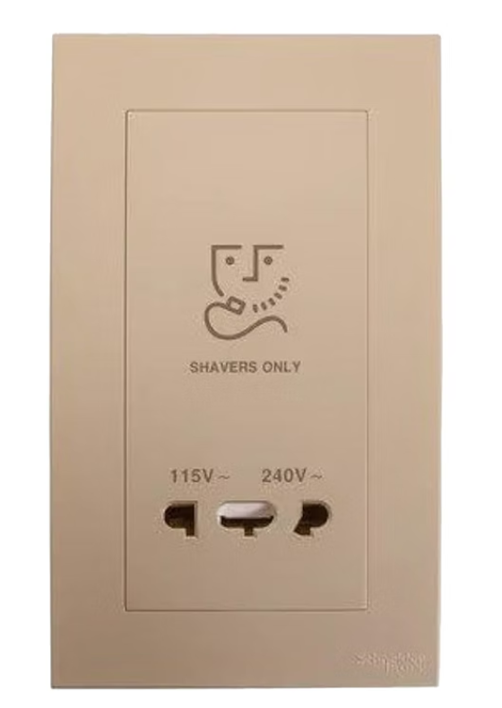 施耐德 奐然AvatarOn C 沉醉金 鬚刨插座 115V/240V