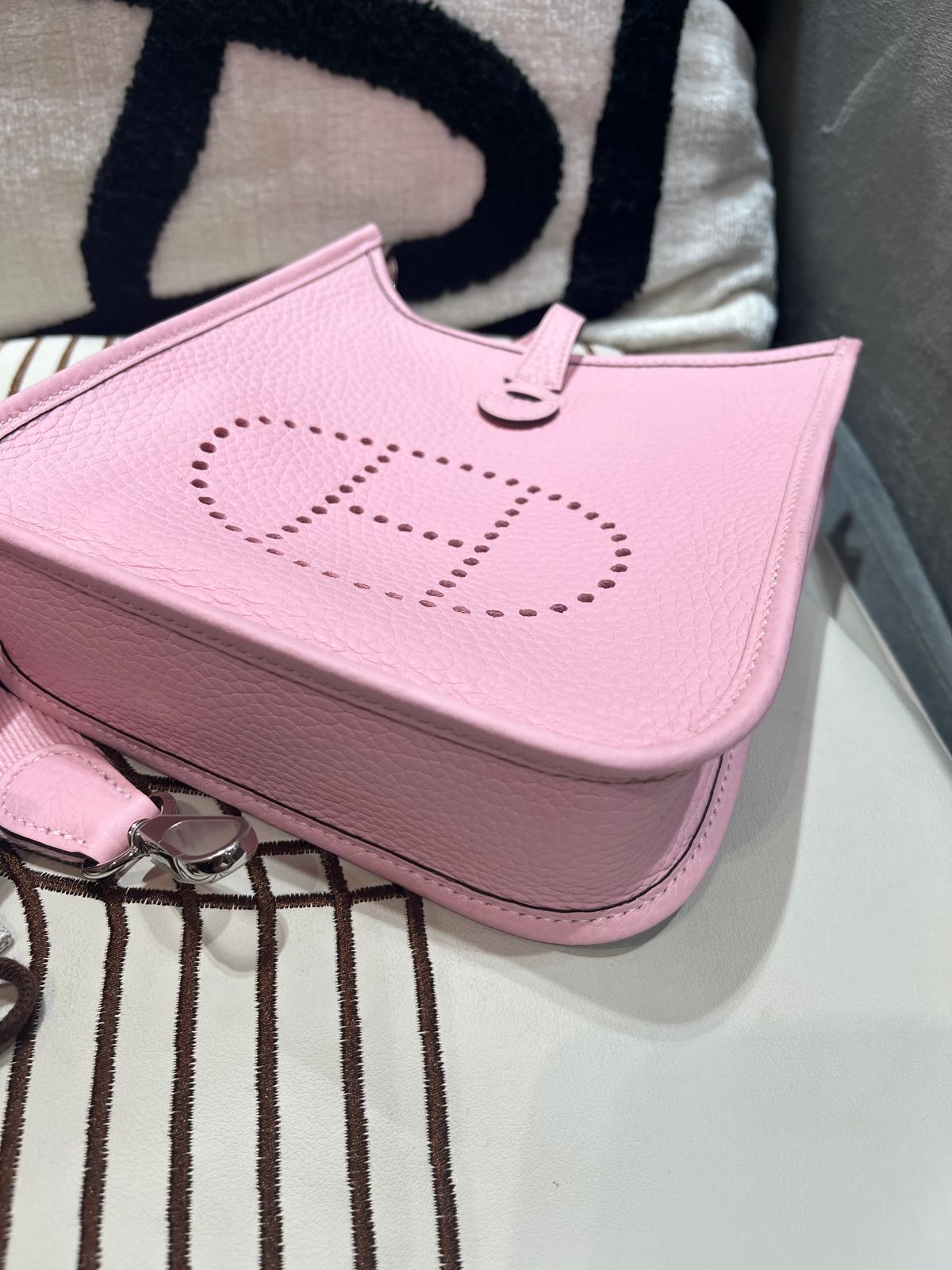全新 Hermes Mini Evelyne 櫻花粉 Stamp K 100%Authentic, 100%new ✅Dust bag ✅box
