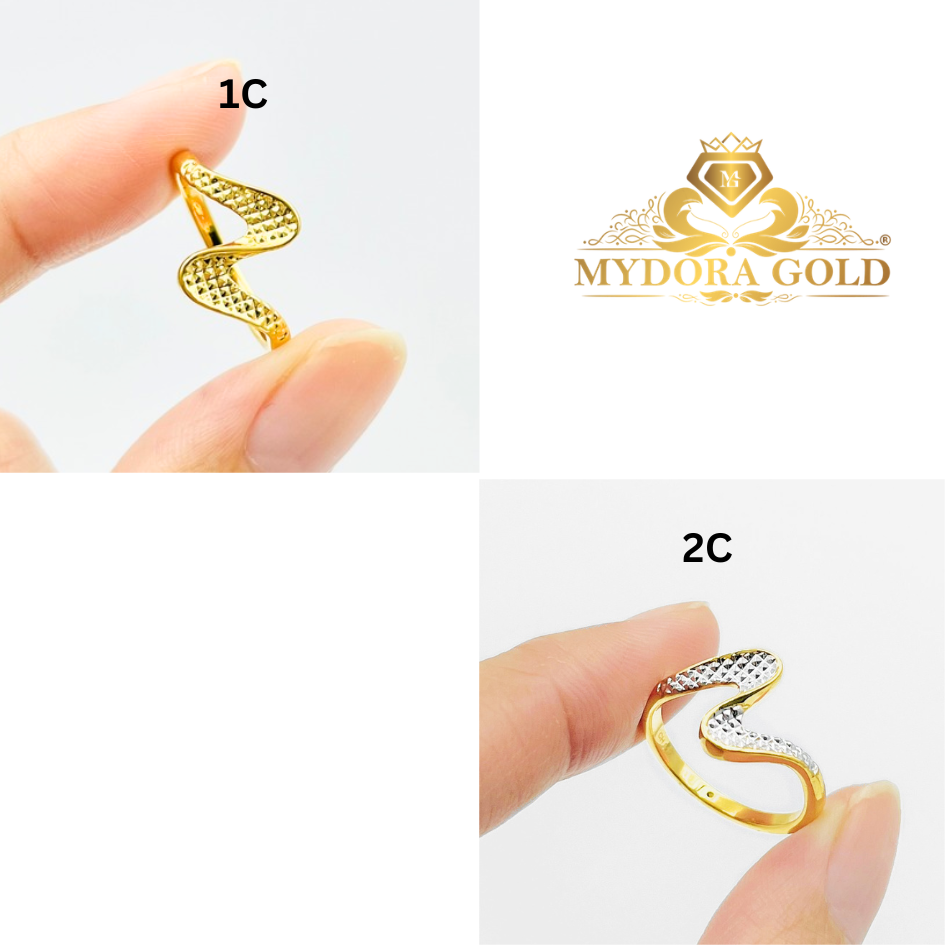 MYDORA Cincin Ombak Rindu Pahat (5G) l EMAS 916/22K