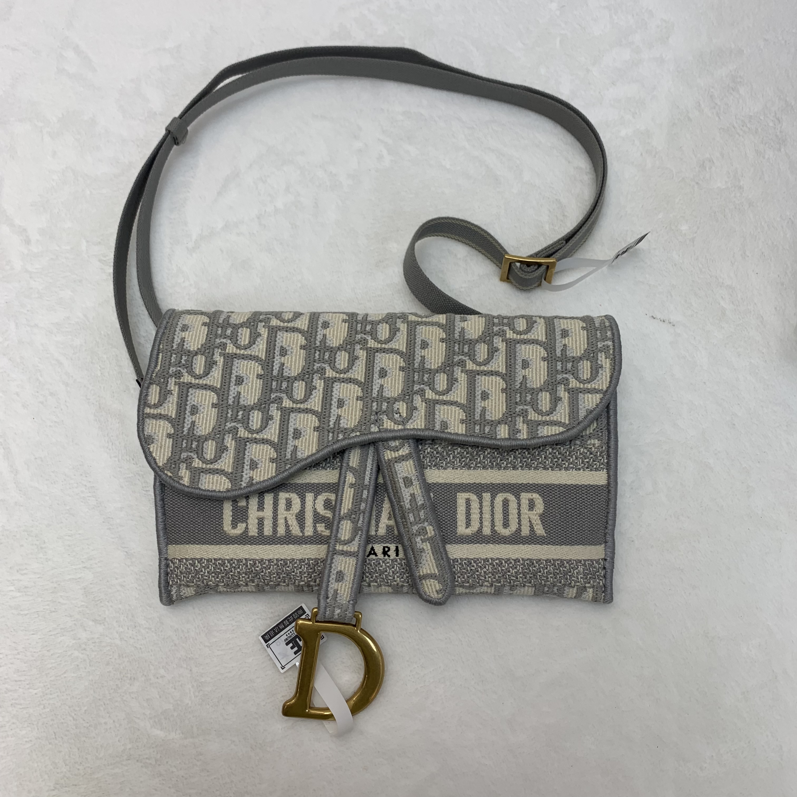 Full set Dior Oblique 刺繡皮革可拆卸