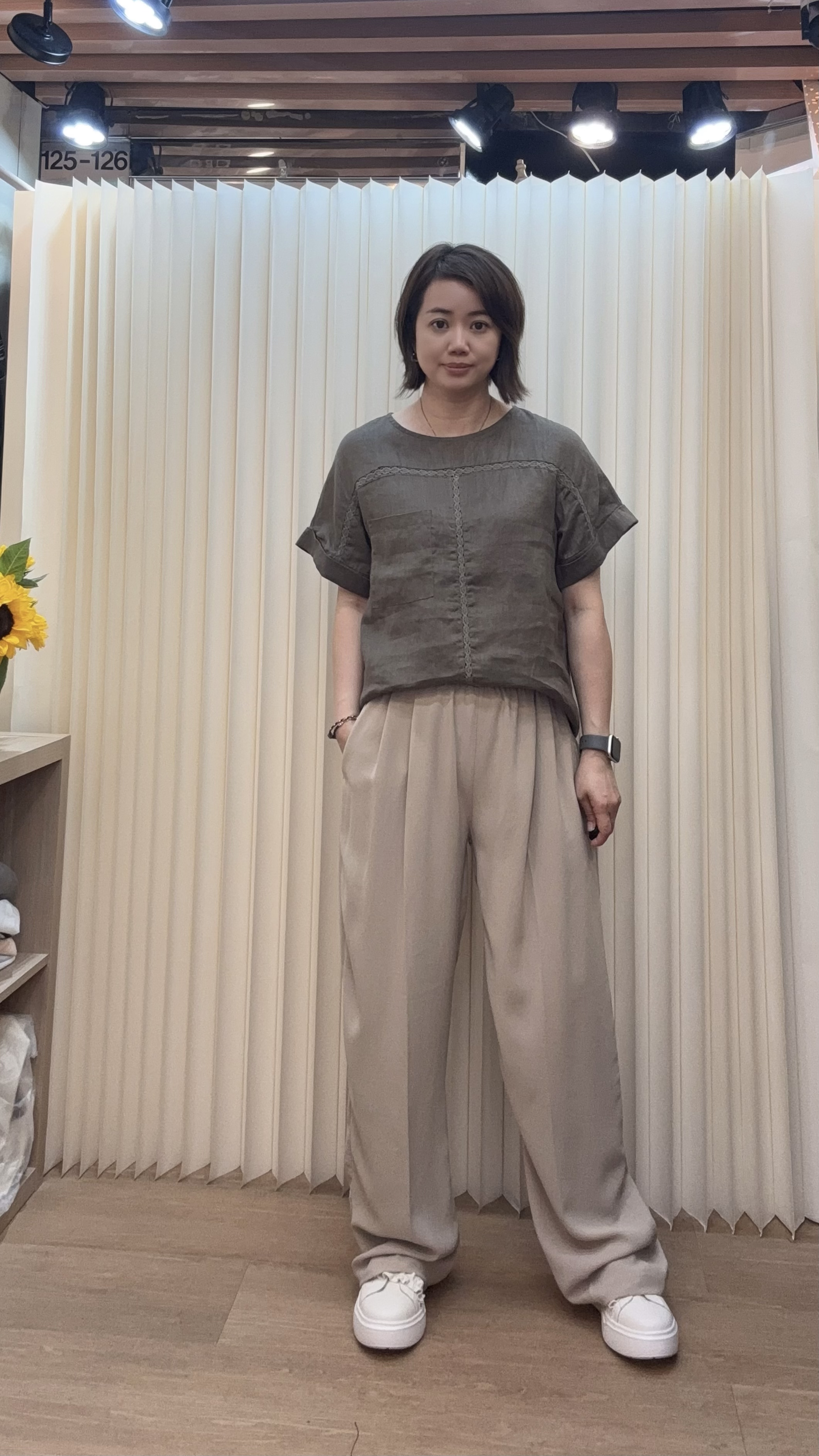 麻質拼通花衫 M967 846139329
