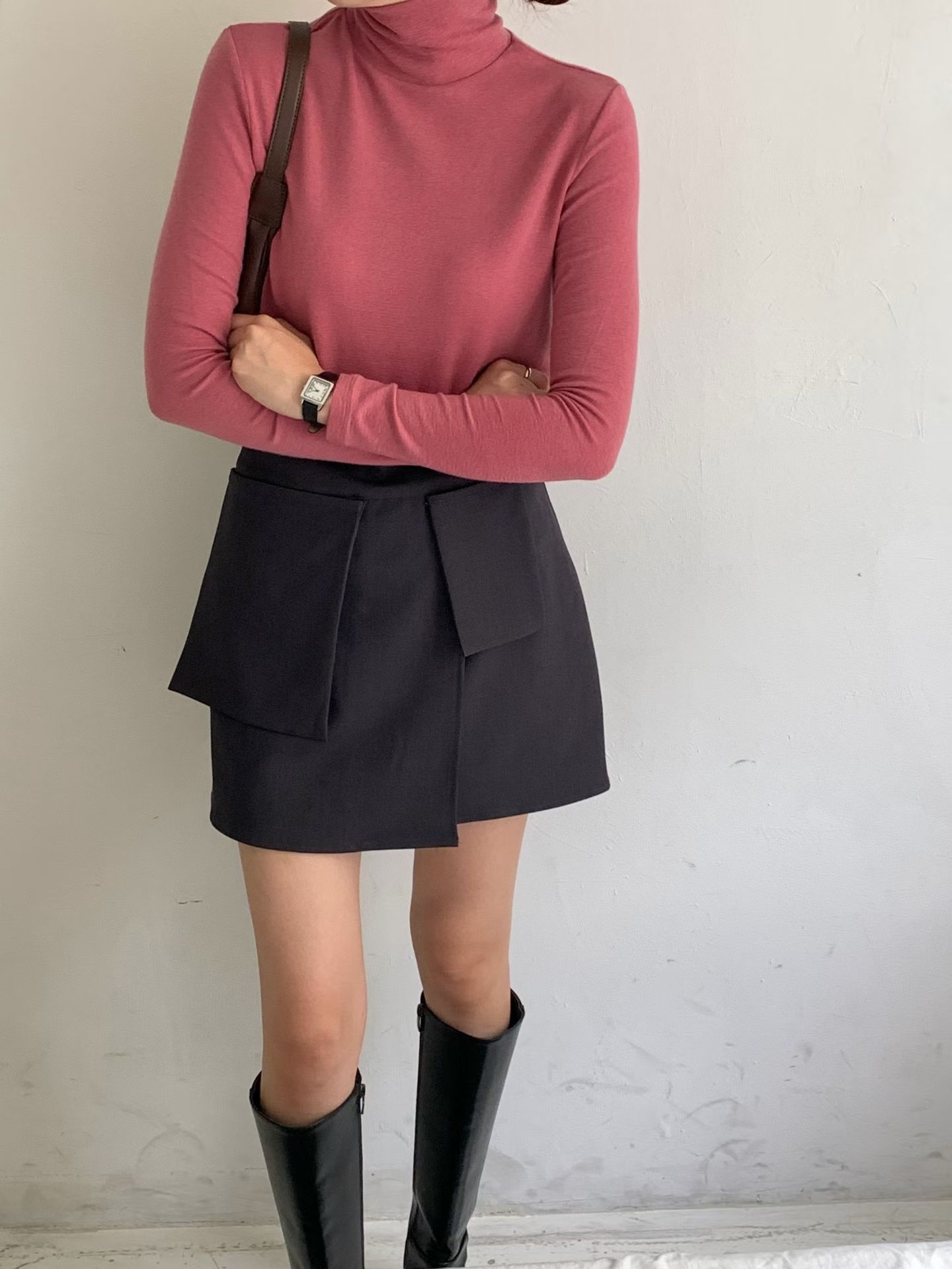 HighNeck wool basic tee