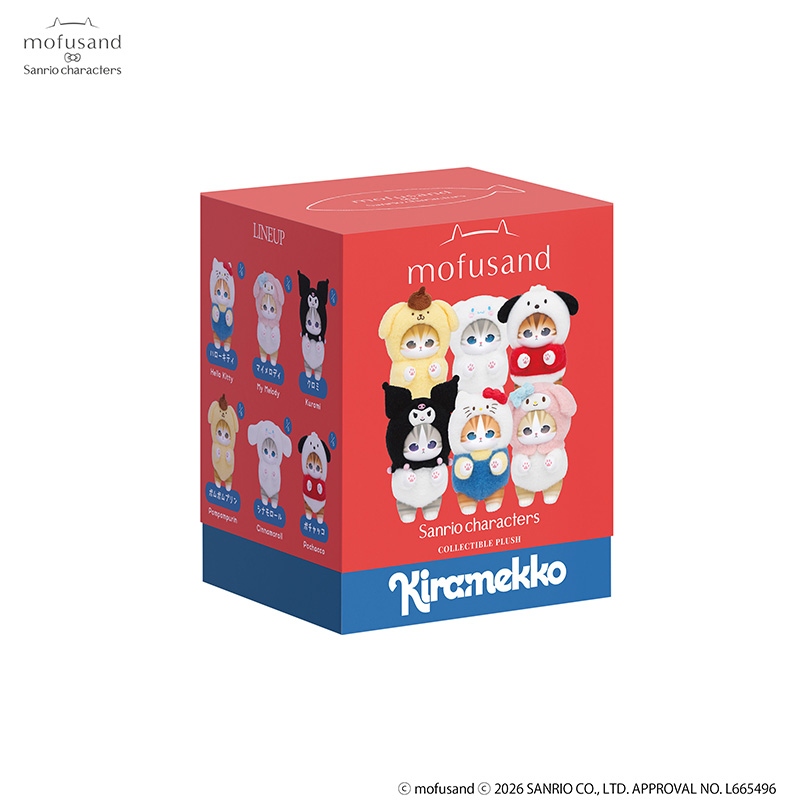 🌸 【預訂】mofusand x Sanrio Kiramekko 公仔掛飾<隨機> - 17/7新品