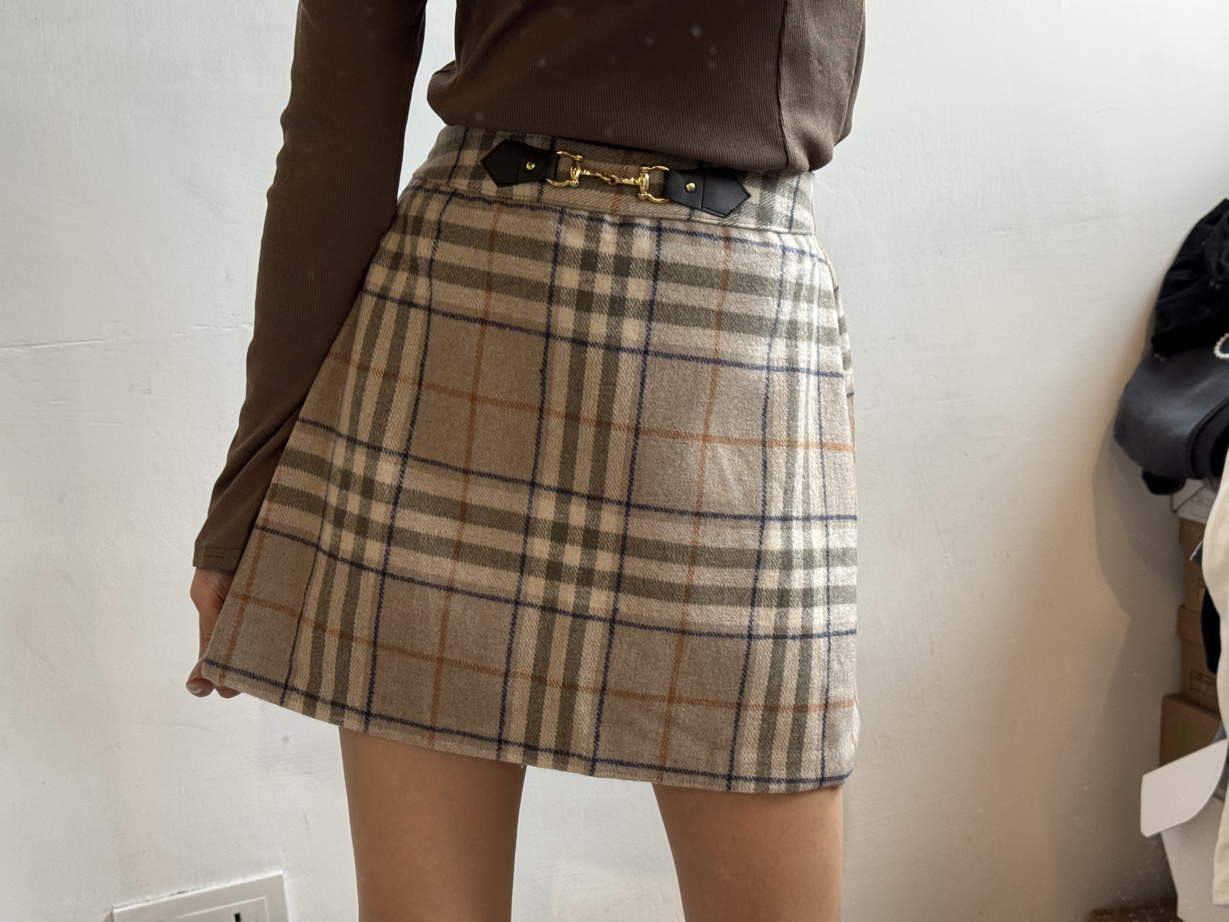 特價 假belt 格仔裙褲