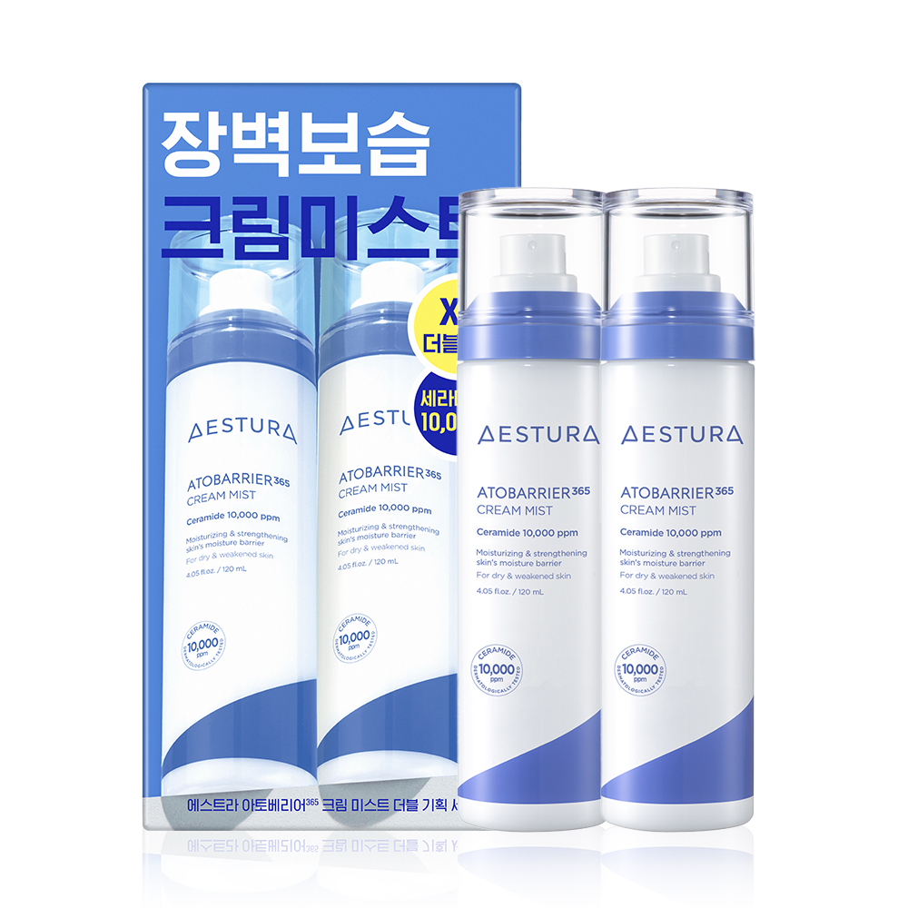 Aestura Atobarrier 365 Cream Mist 瞬間舒緩保濕噴霧 120ml+120ml | Olive Young優惠套裝