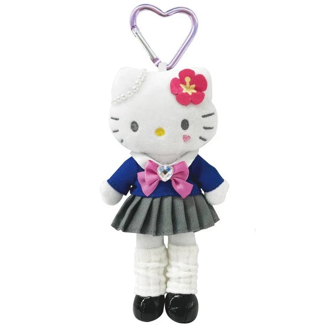 現貨｜Sanrio Hello Kitty 長腿 日版 毛公仔 吊飾 掛件 連心形扣 (KT55-05)