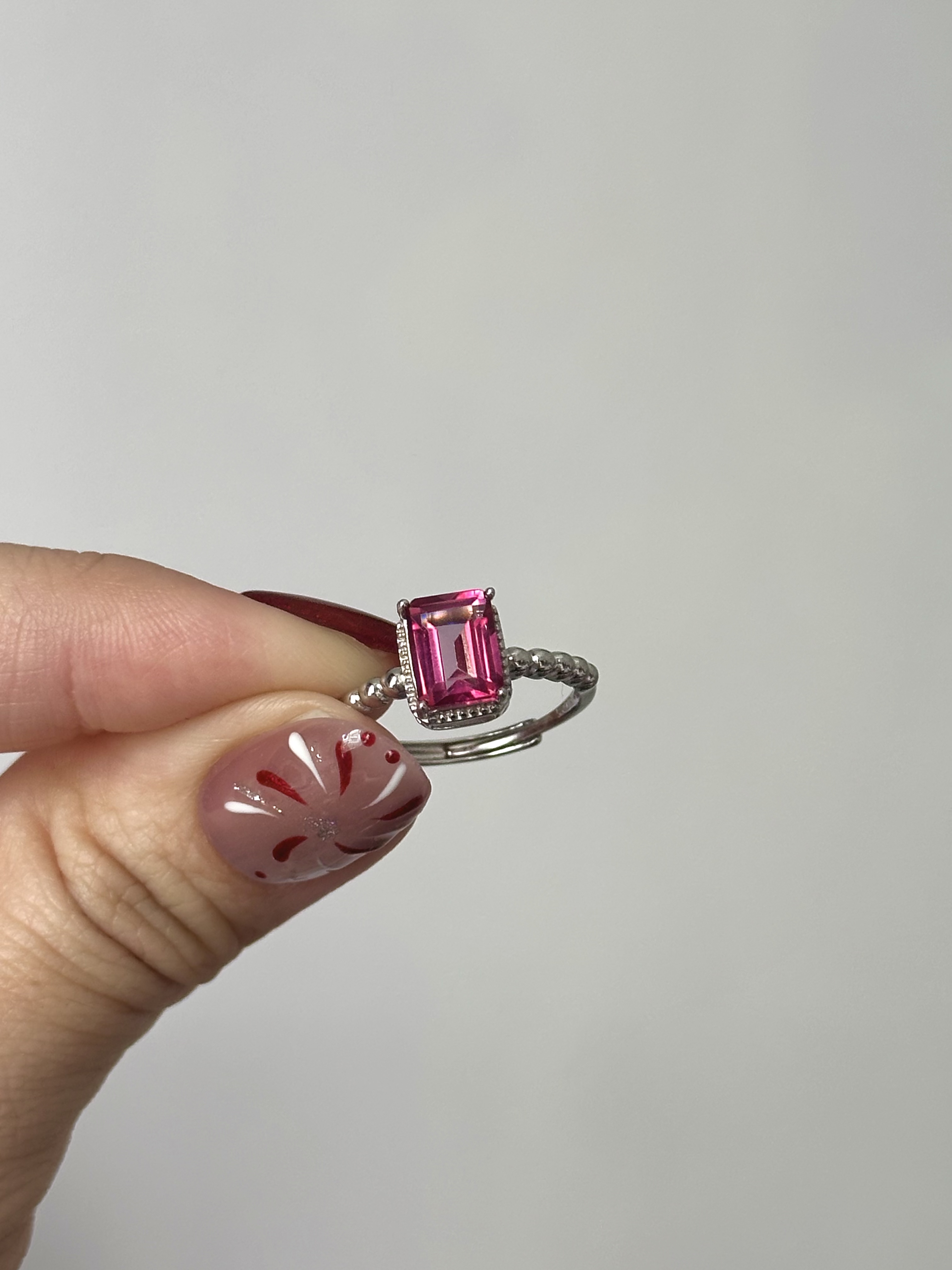 Pink Topaz Ring 粉托帕 S925