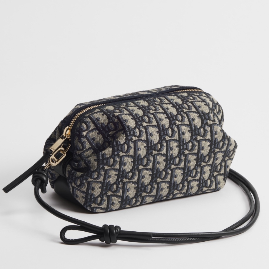 Dior Bow 小袋 藍色 Dior Oblique 緹花 