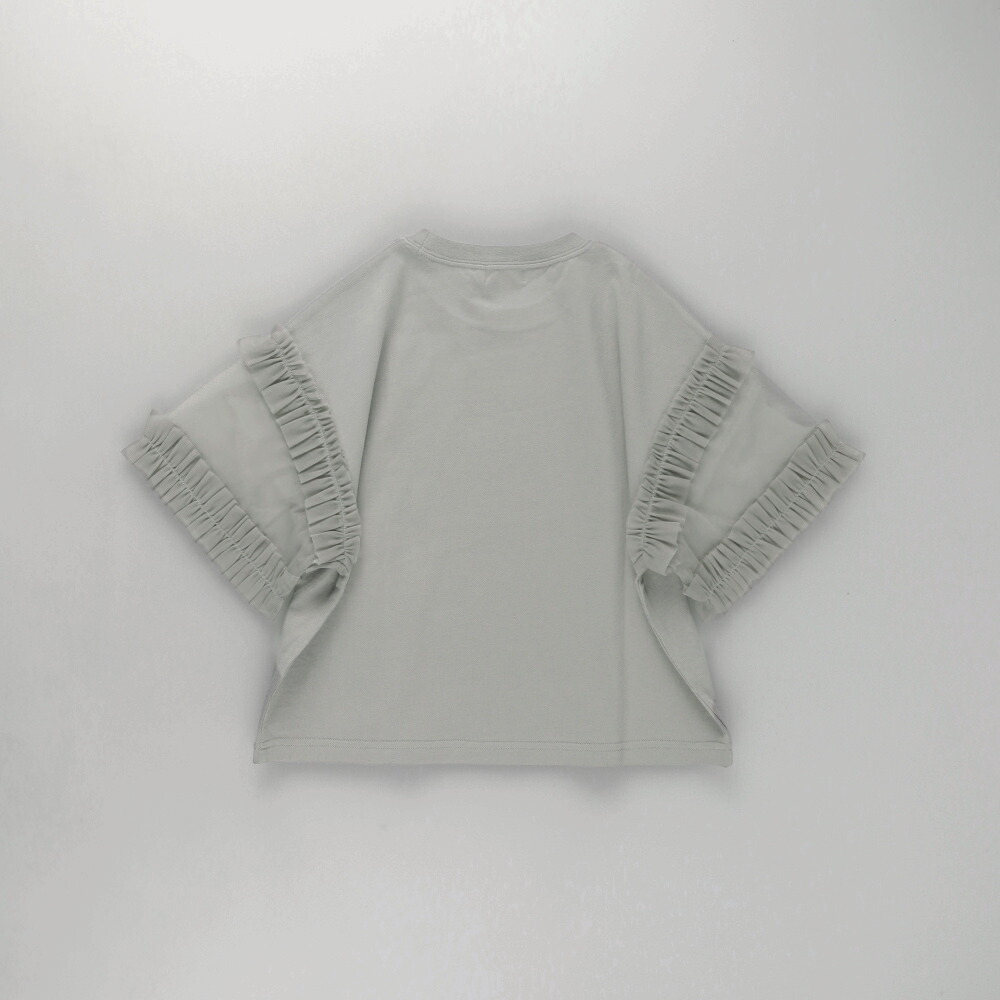 🆕【⭐訂購⭐】🇯🇵日本直送 女童薄紗邊飾 中袖Tee［2款選］🌀 [ELBA-0167][260313]