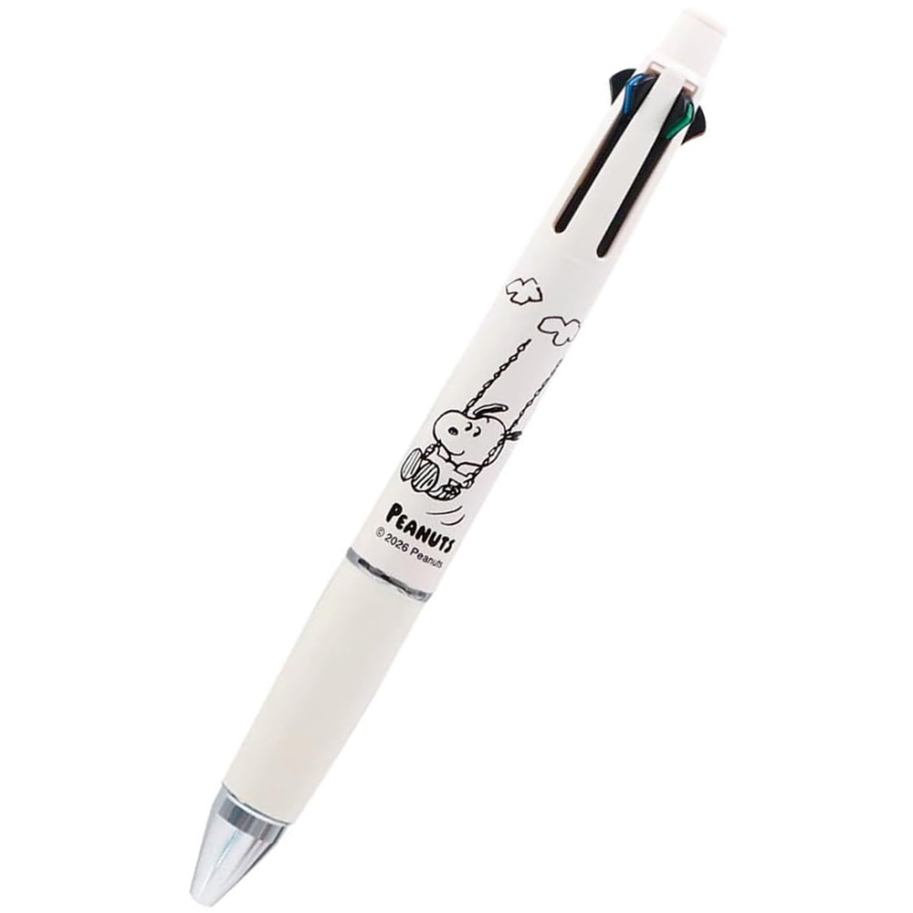現貨｜Snoopy 日本製 uni Jetstream 4&1 多功能 5用筆 0.5mm 4色原子筆 + 0.5mm 鉛芯筆 (ES572WH)
