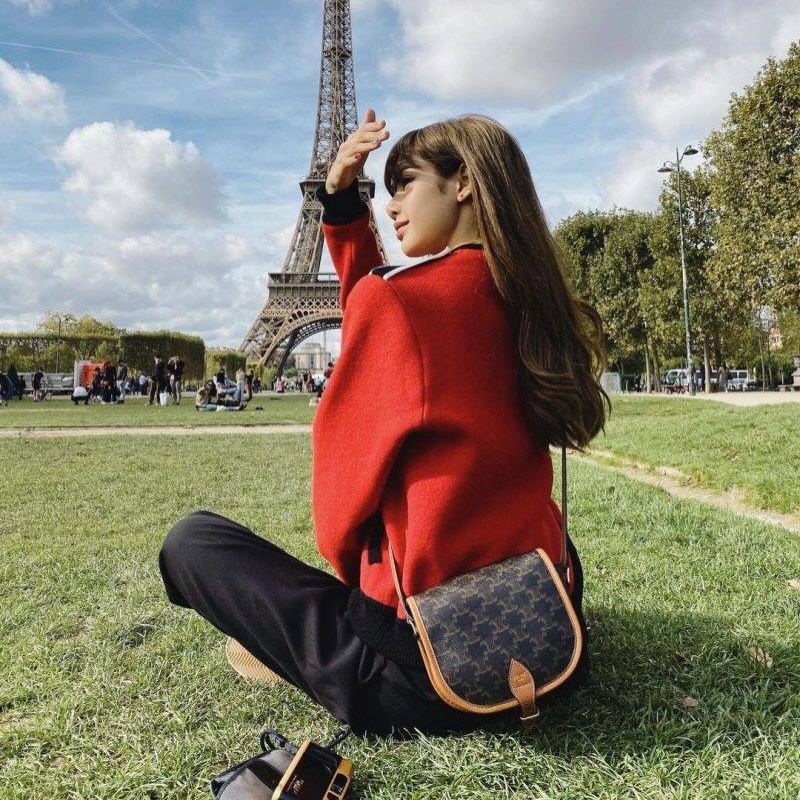 CELINE 🤍PRE OWNED Triomphe Folco 啡色馬鞍包 🤎