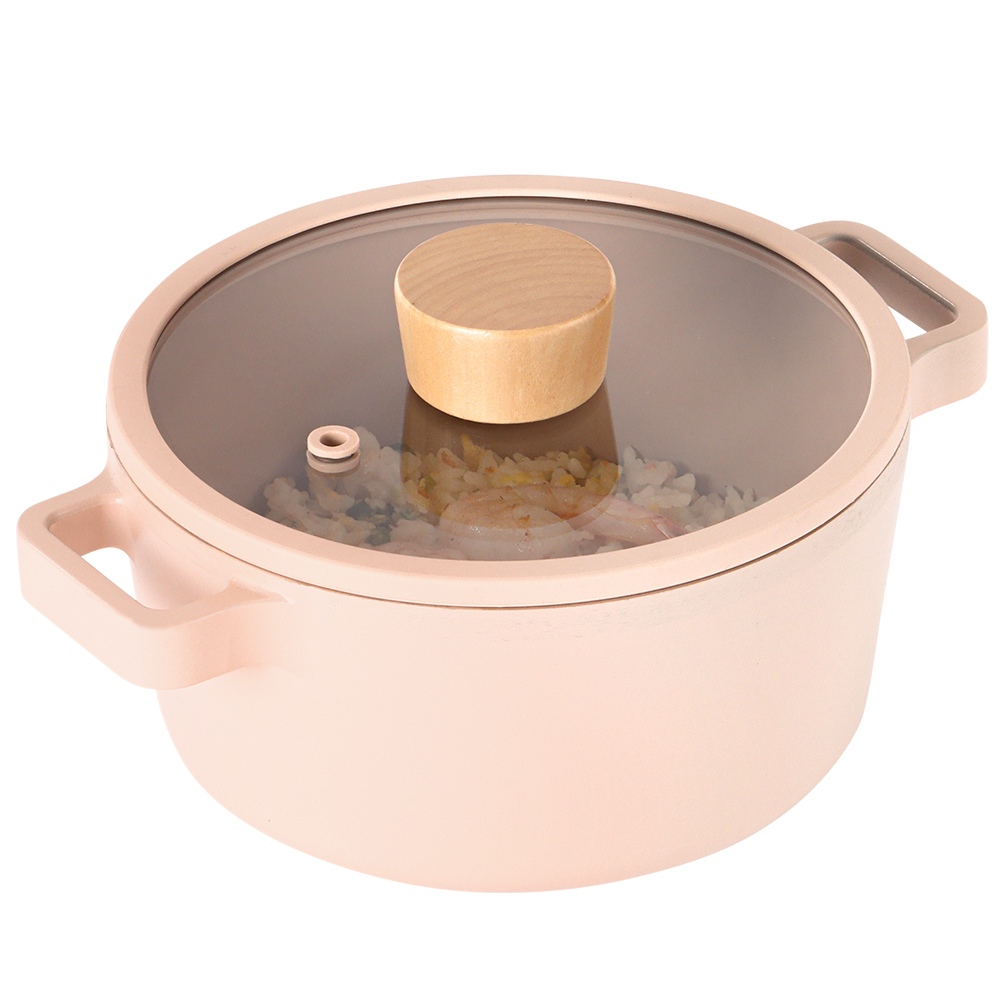 Neoflam - FIKA 16cm Double-handled Pot 雙耳鍋連蓋 (粉色)