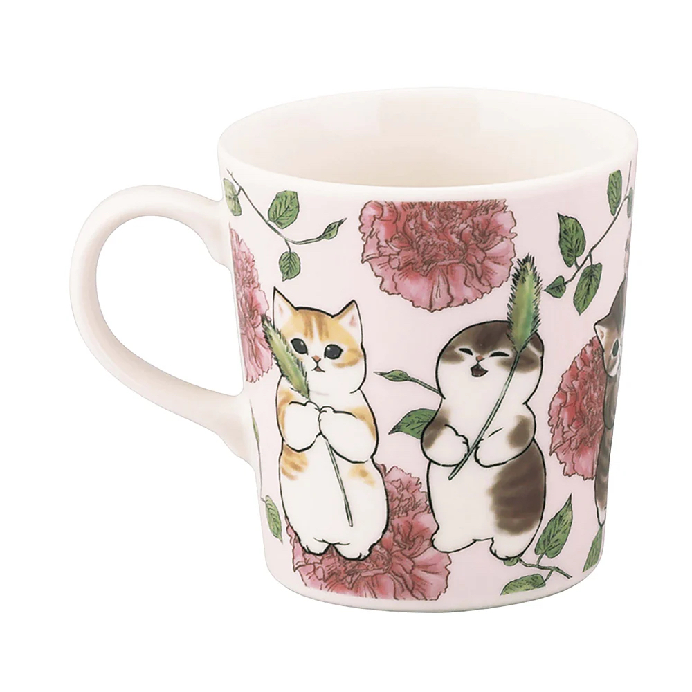 ✈️日本直日本Mofusand ×日比谷花壇 - 300ml馬克杯 ( 粉紅色 / 米色 )