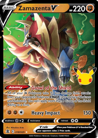 Pokemon TCG Celebrations - Zamazenta V-018/025