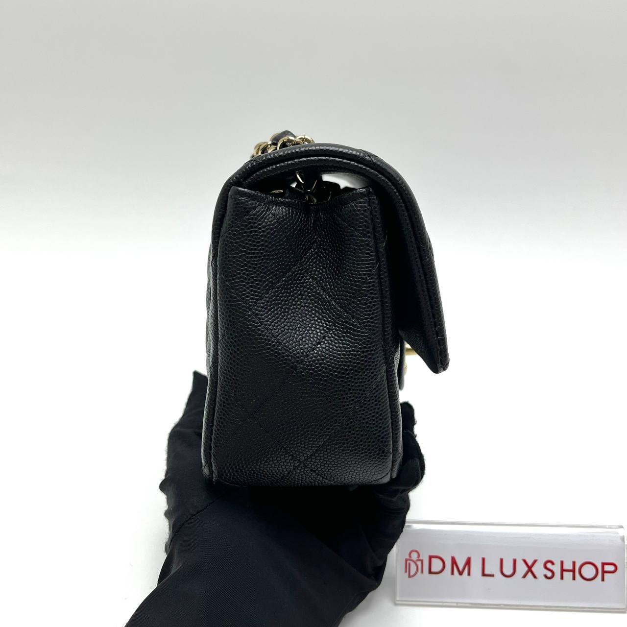 Chanel Black Caviar Mini Rectangular Classic Flap GHW (Serial 26, Y: 2018)