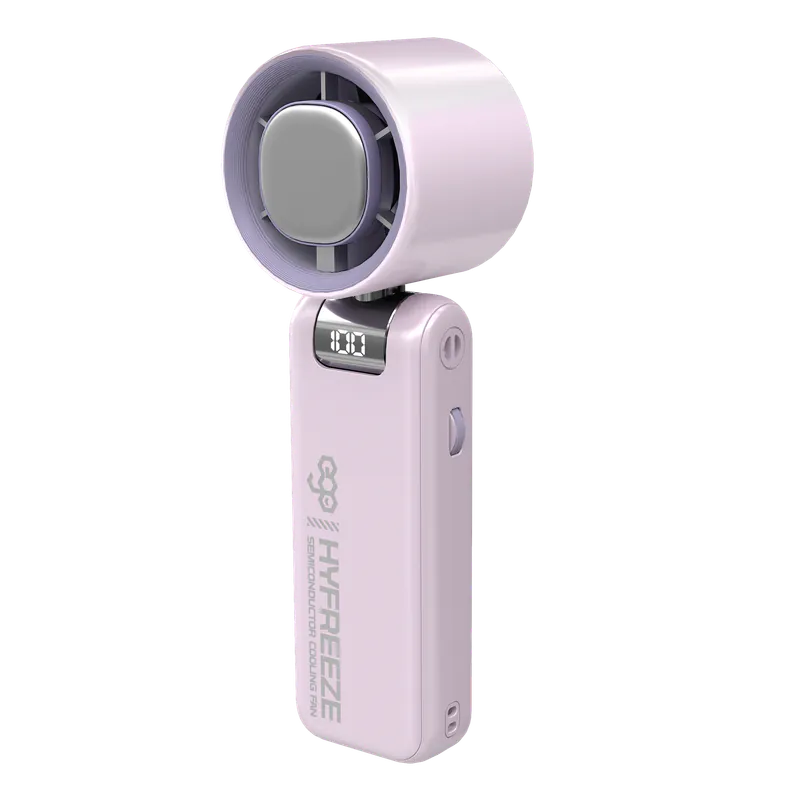 香港行貨 一年保養 ego - HyFreeze 半導體制冷風扇 冰敷手持高速風扇 18小時長氣 / 半導體制冷10度 / LED顯示 / 靜音 / 180度角度調較 HF1