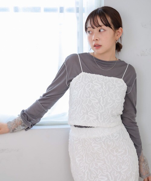 絲絨刺繡背心【JOT001】