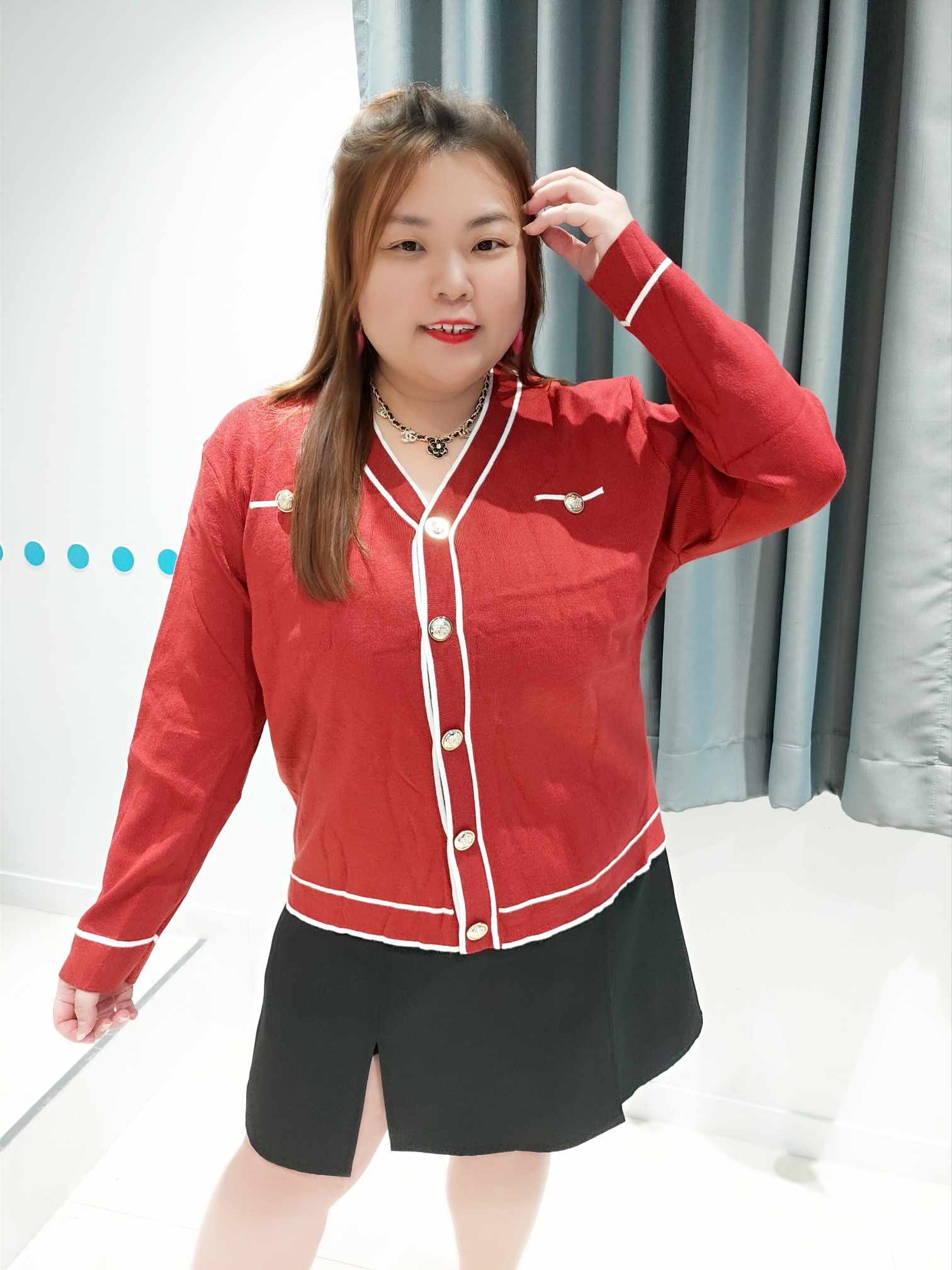 DSE14 学院风针织外套