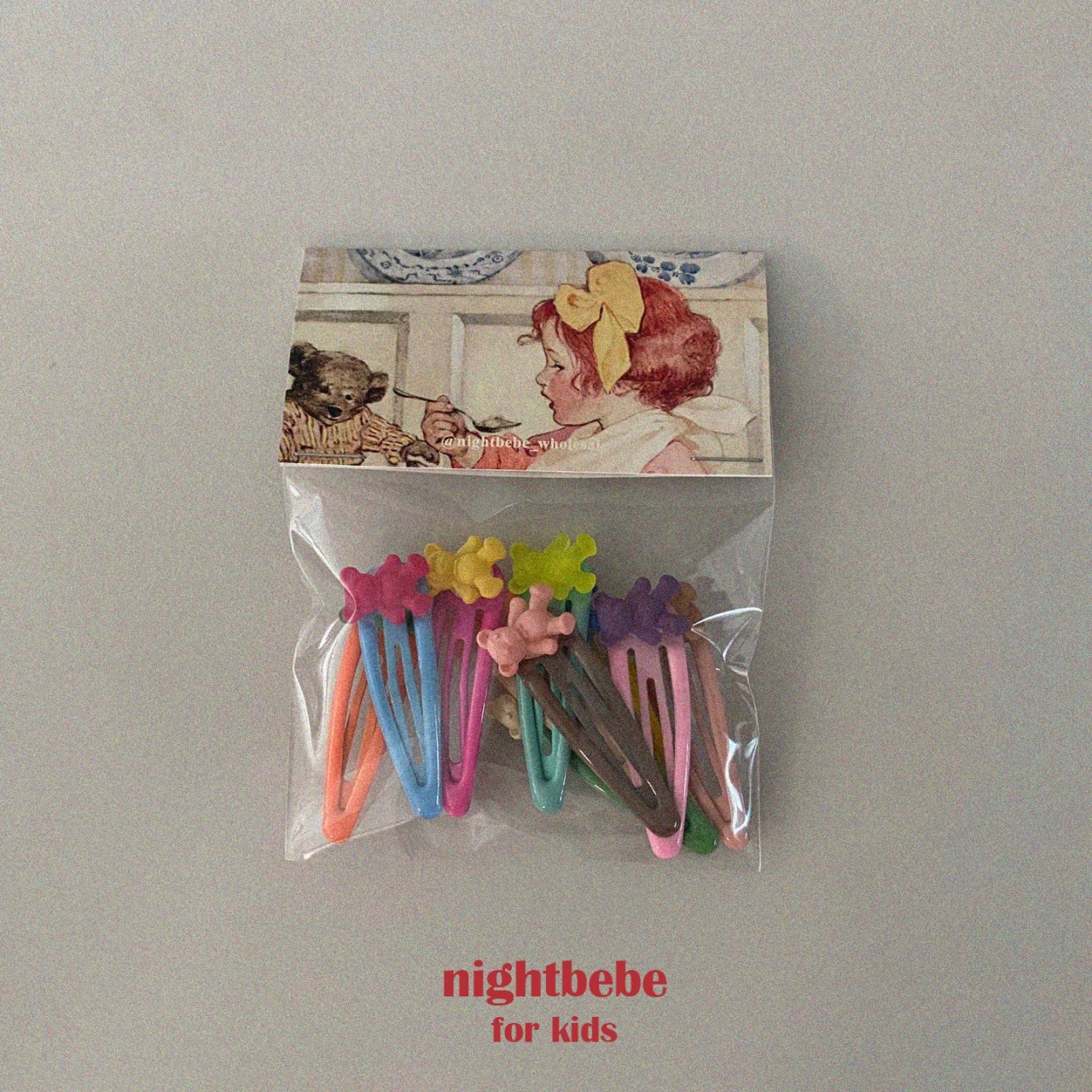 Nightbebe | Bear髮夾set 10個