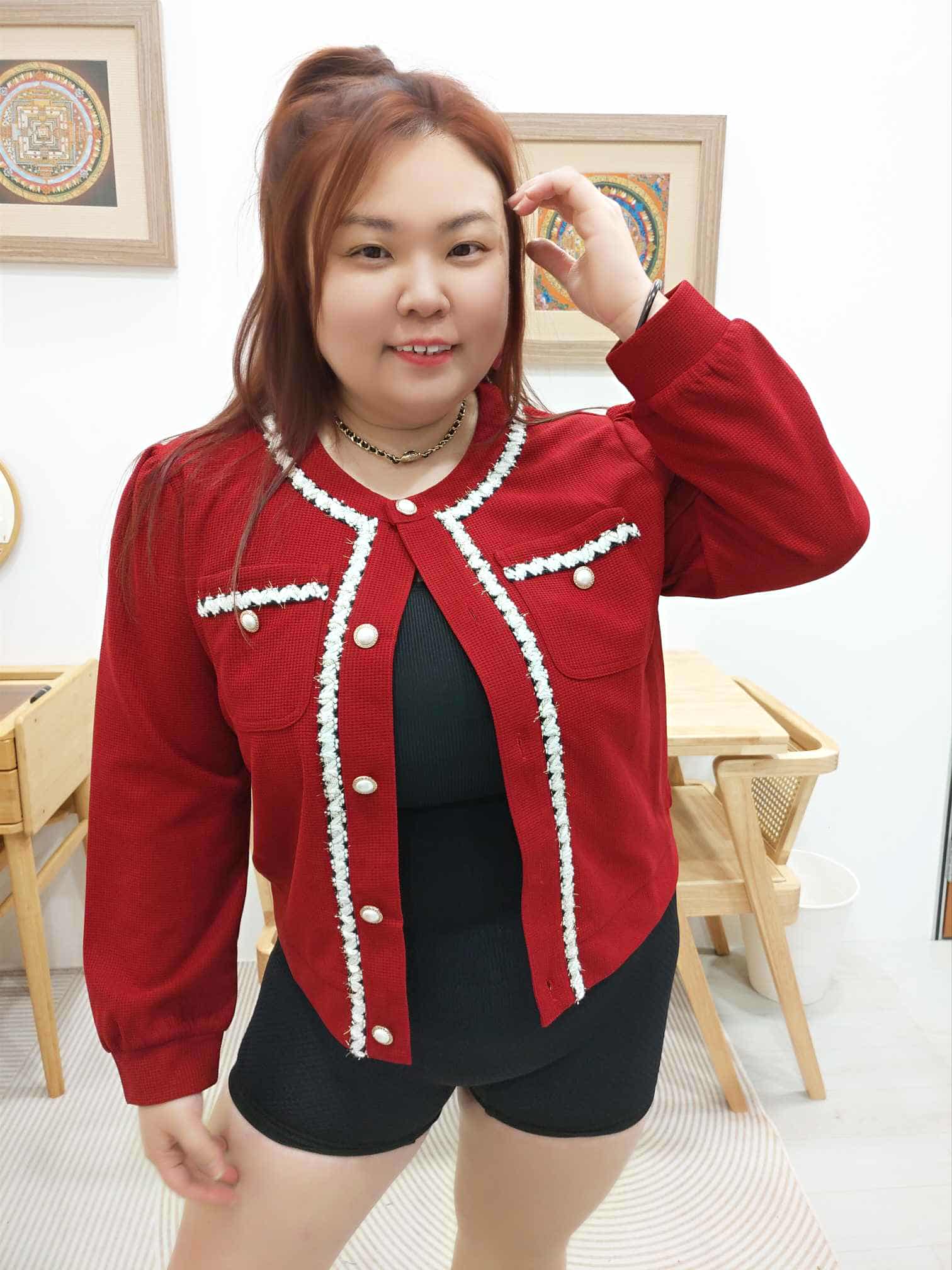 OTB23 K6752 小香风外套（颜色随机⚠️）