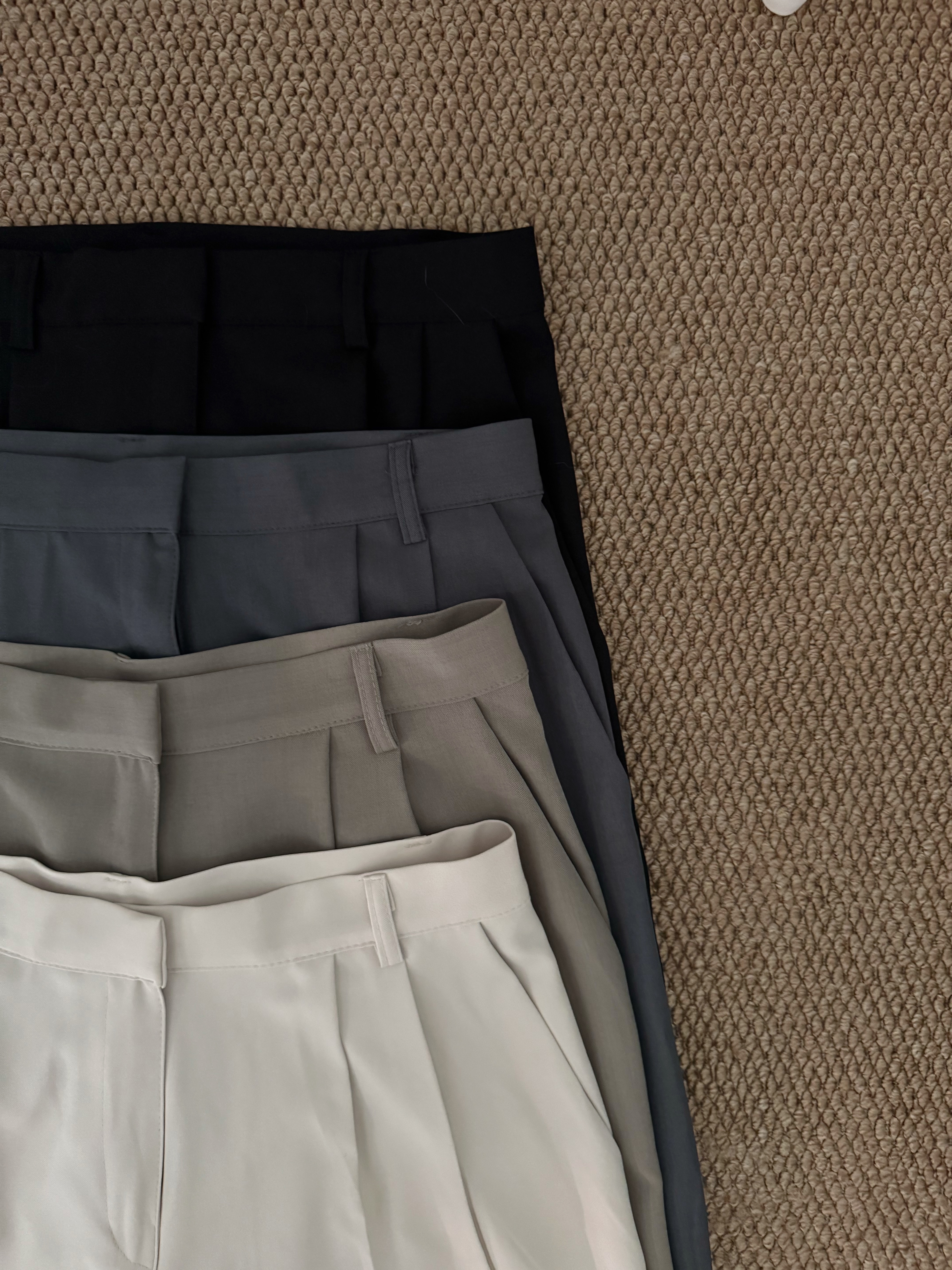 [2 VER.][四季可穿!]滑滑垂感西裝長褲(四色入/五個尺碼/兩個長度)