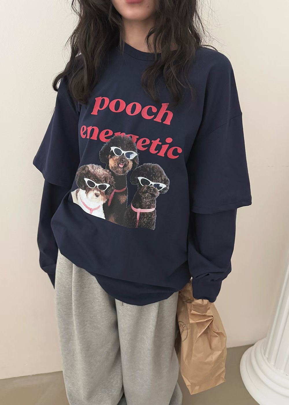 221078 狗仔假兩件TEE