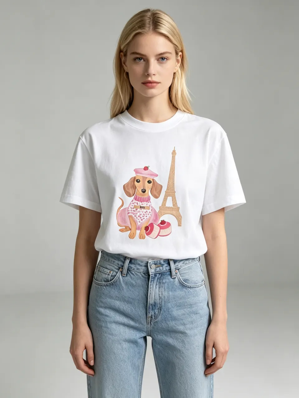 ［訂購］M019 Paris Dachshund  Tee 