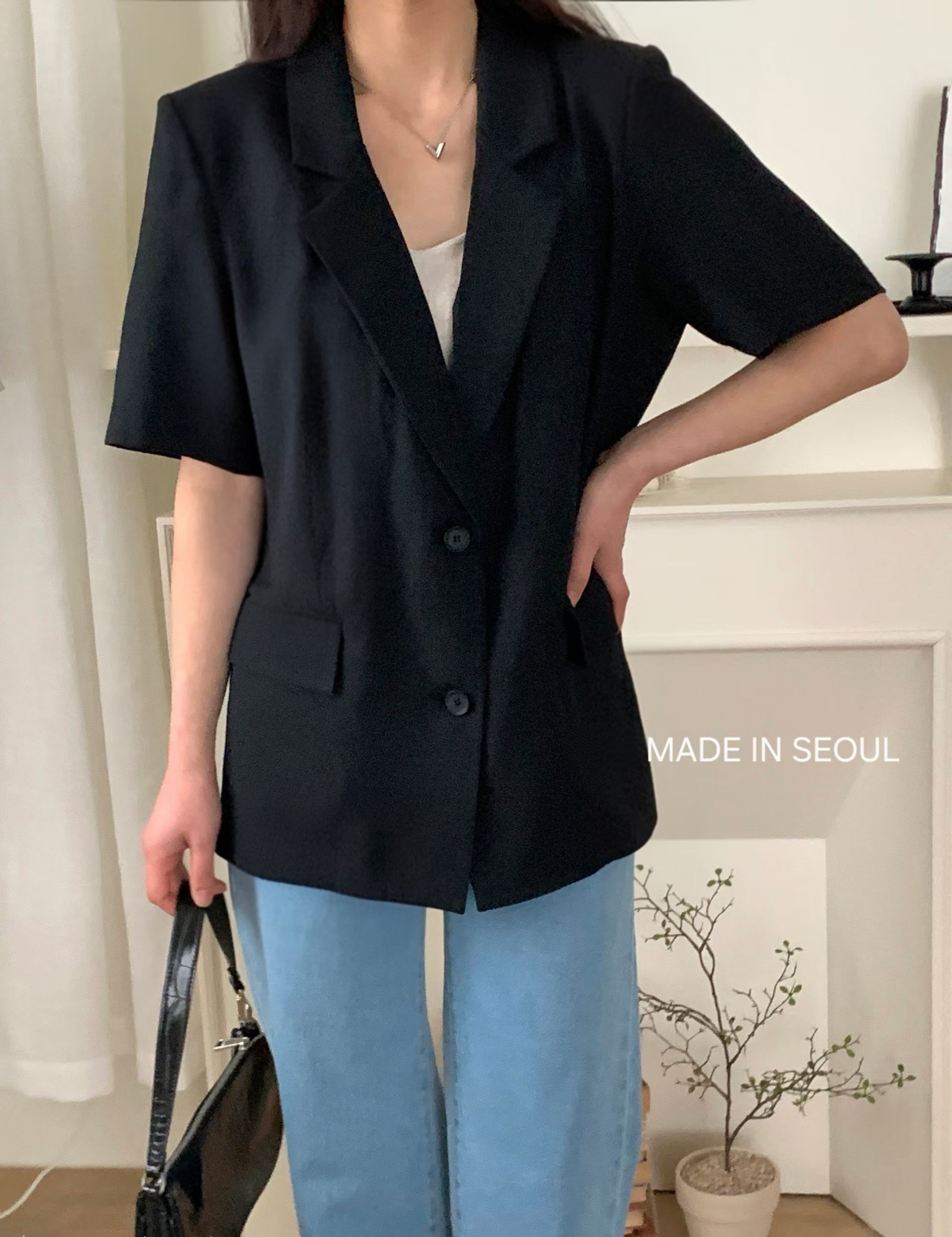 G6255 韓國🇰🇷短袖西裝外套