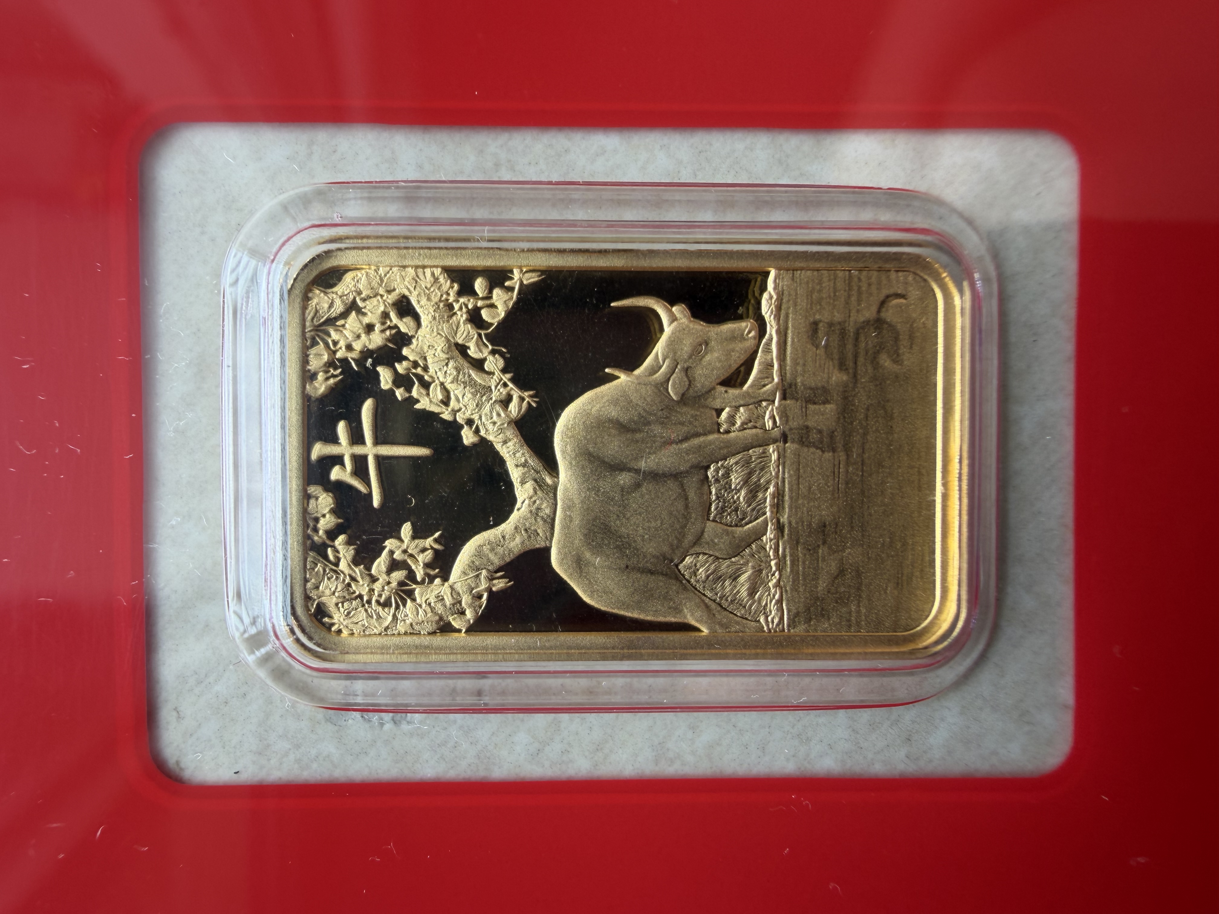 (SN811) PAMP Lunar Ox 2021 5g 🇨🇭Fine Gold Bar Emas 999.9 生肖牛