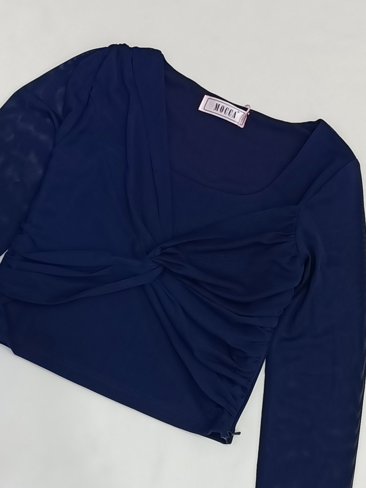 Velour Long Sleeve Square Neck Top M157