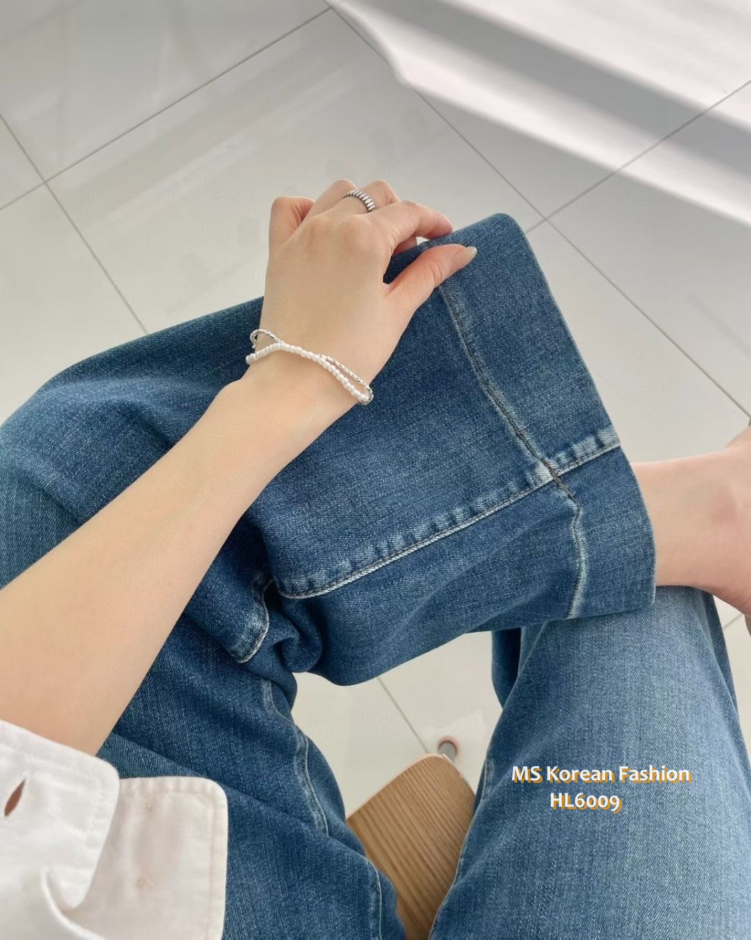 HL6009 韓國🌼Howluk靚洗水九分闊筒牛