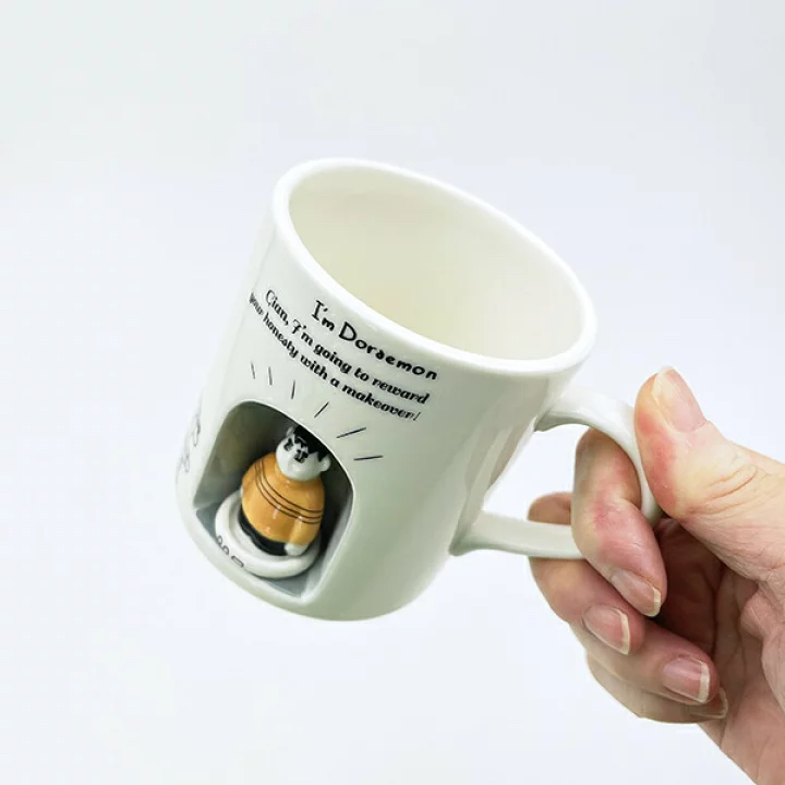[訂購] 多啦A夢陶瓷杯 立體 水杯 靚仔版 (胖虎技安)