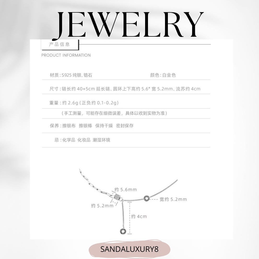 Stylish Necklace with Charm Pendant