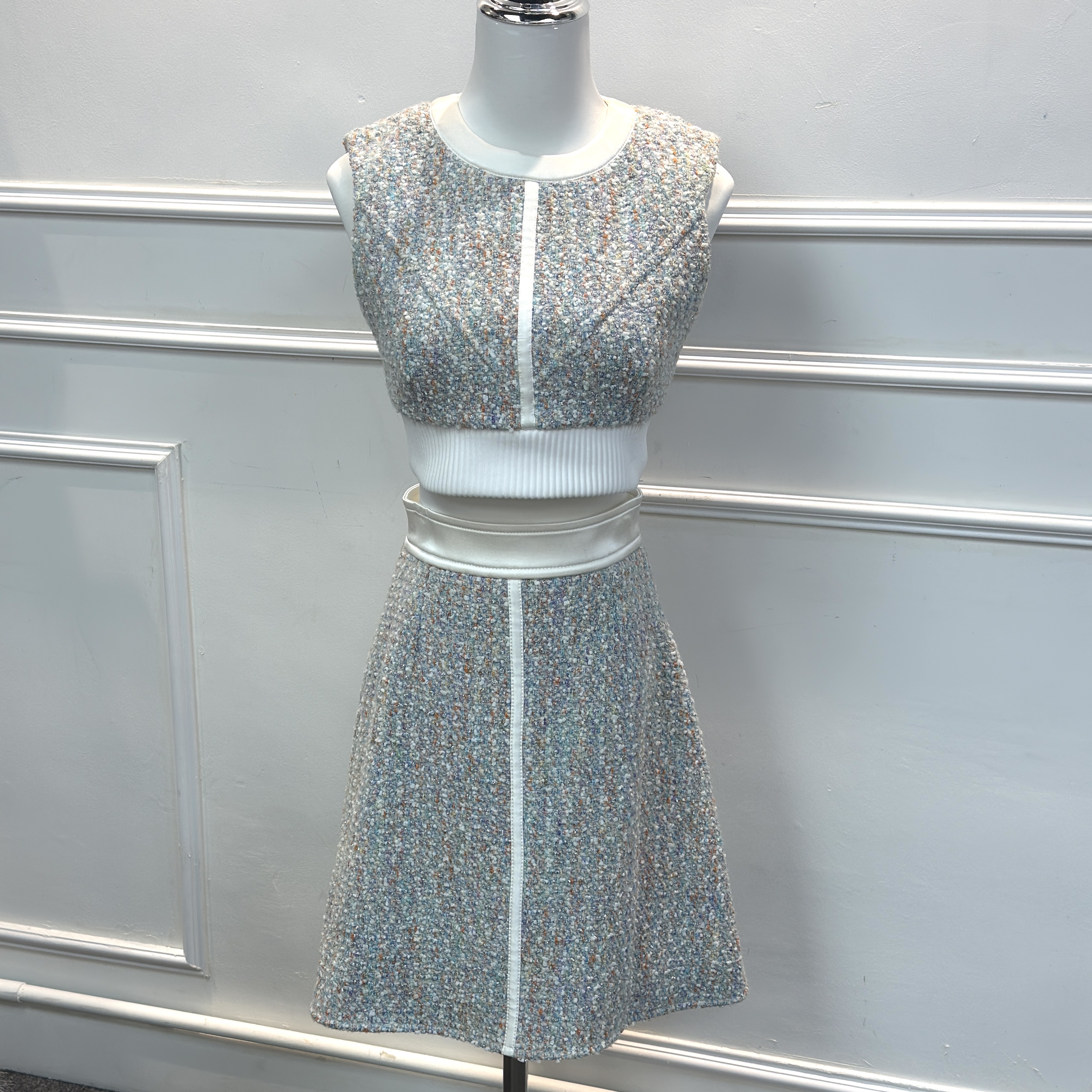 Louis Vuitton 路易威登吊帶羊毛混紡彩色小香風套裝