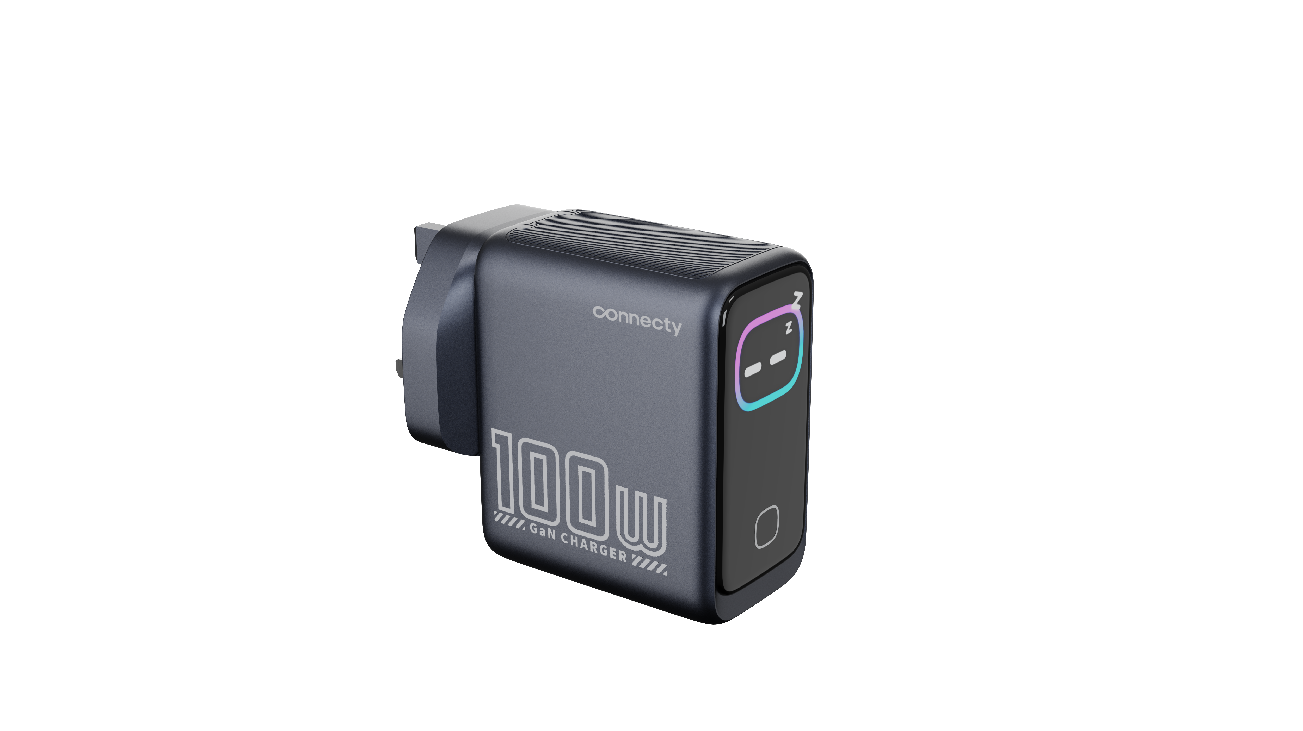 Connecty PowerVision 100W 智慧型 AI TFT GaN 快速充電器 2C1A CA431D [預計8月中出貨]
