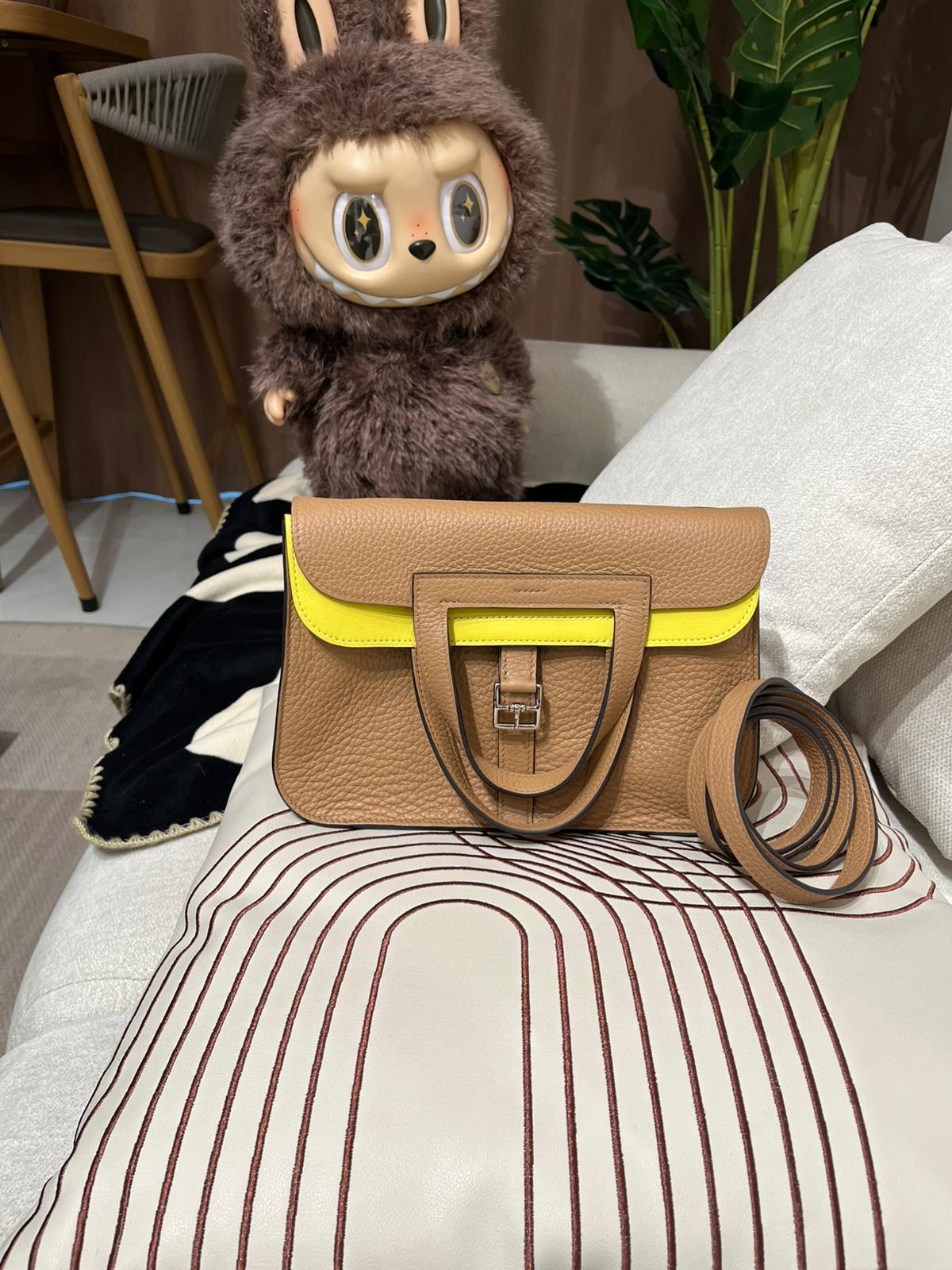 Hermes Halzan 25 Stamp U 餅乾色 100%Authentic, 95%New✅收據✅Dust bag