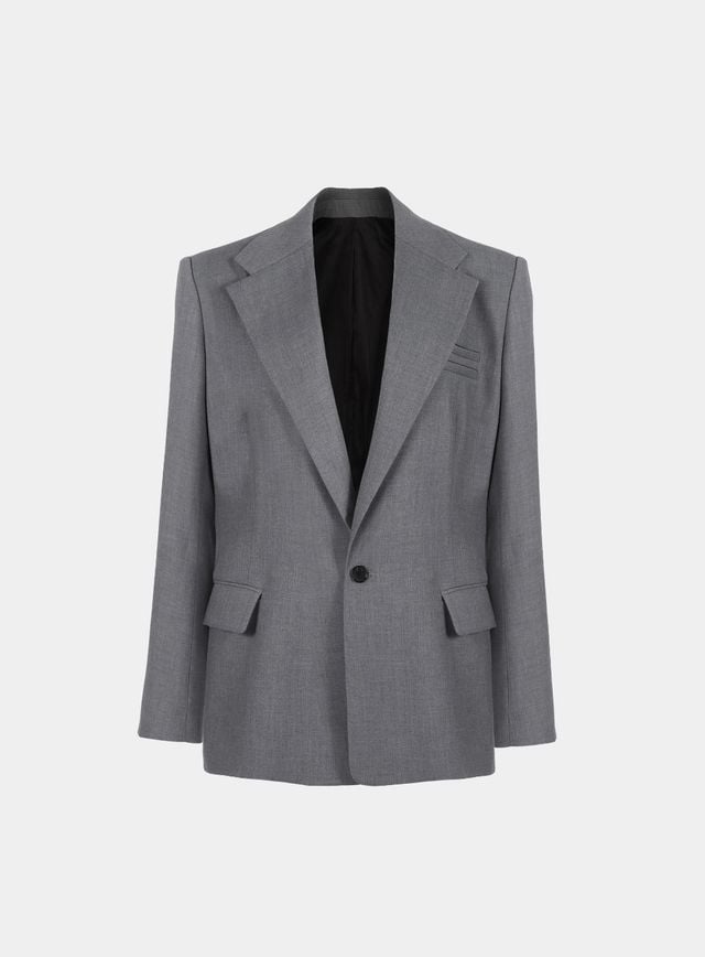 ★BADBLOOD★ Proto gabardine overfit blazer charcoal w-jkt24 Badblood [W-JKT24-005] Proto Gabardine Overfit Blazer