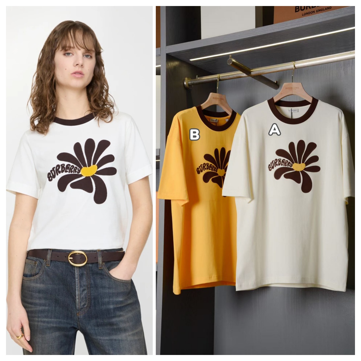 【頂級原單】BURBERRY Daisy Cotton T-shirt 雛菊棉質Tee