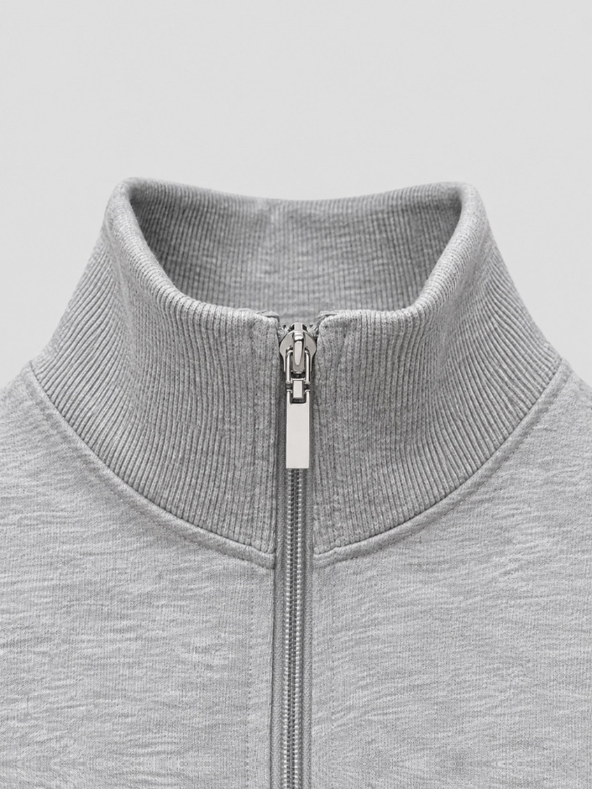 Graphic High-Neck Zip-Up