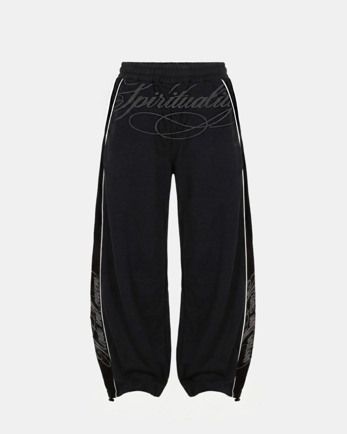 BADBLOOD新款[w-pts26-102] 90s Vintage Club Curved Joggers - Black