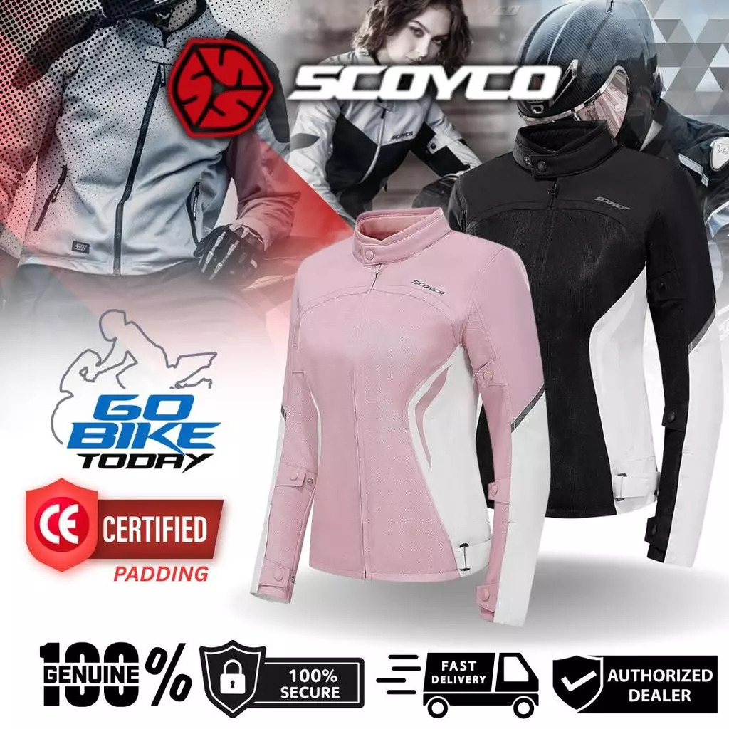 SCOYCO JK206 Motorcycle Riding Jacket Women | CE Protector | Touring Racing Jaket Motor 